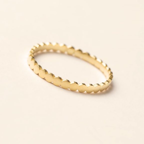 טבעת 18 קראט עיגולי זהב שירלי קורן