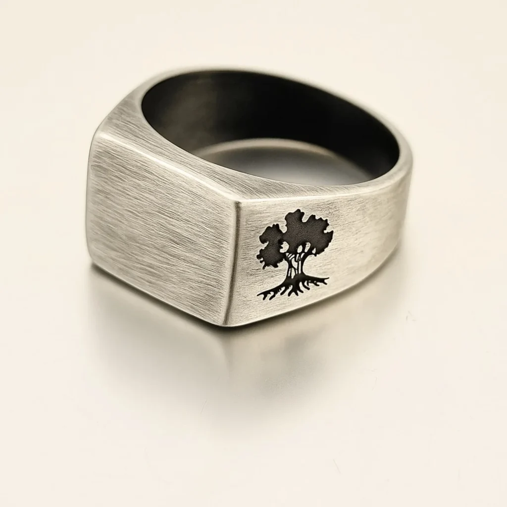 טבעת חותם כסף גולני