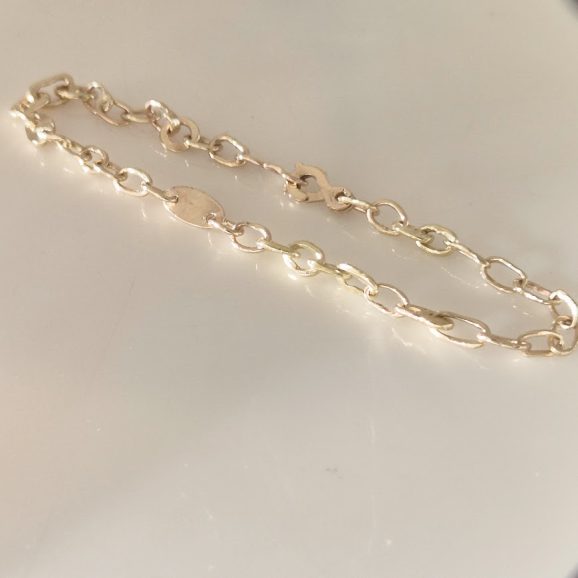 צמיד חוליות זהב 18 קראט בעבודת יד